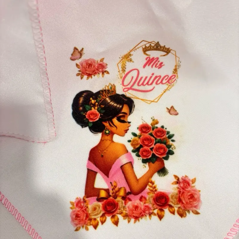 12pcs Quinceañera napkins, party favors 12x12”