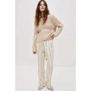 H&M Linen-blend drawstring trousers