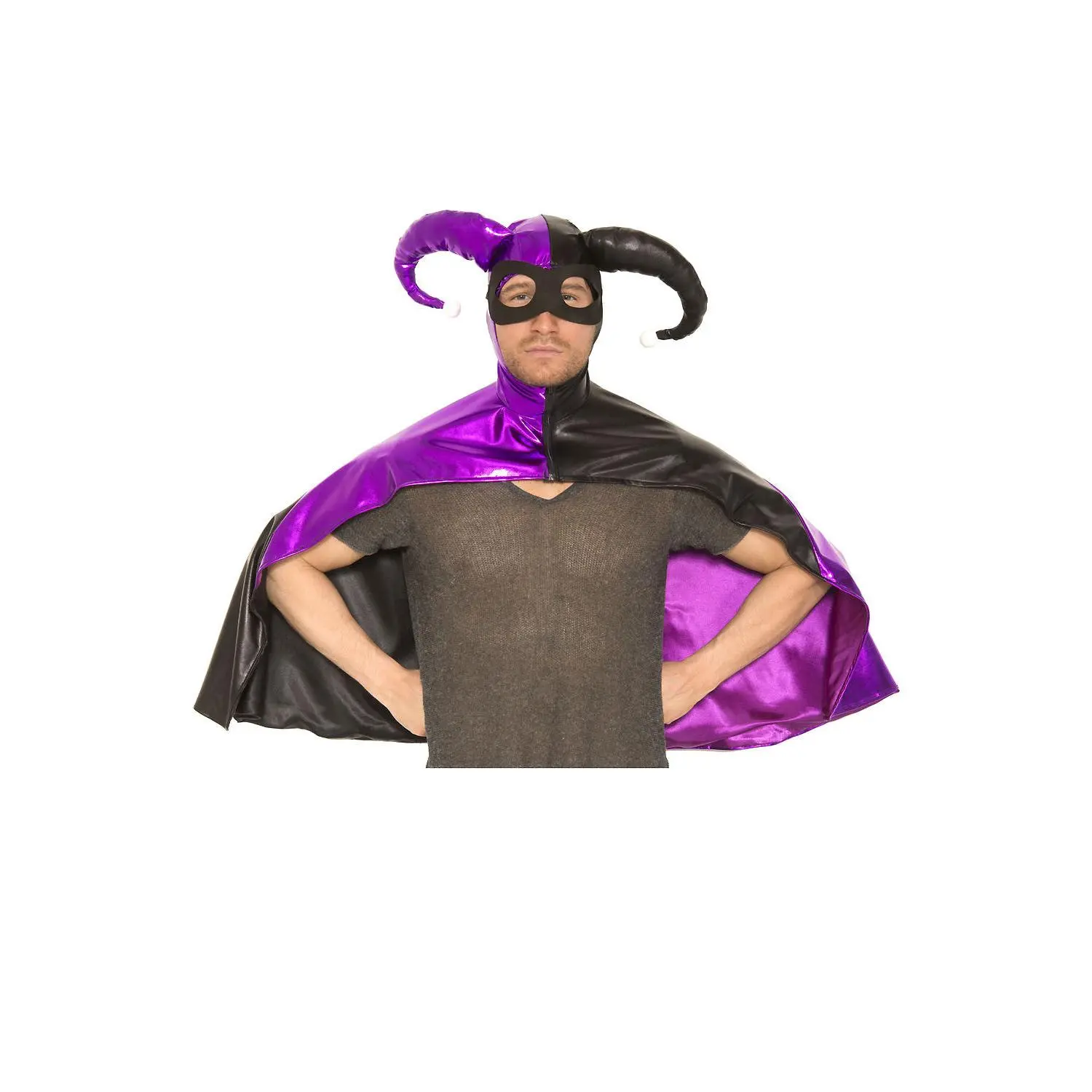 Adult Men's Harley Jester Hooded Cape With Mask