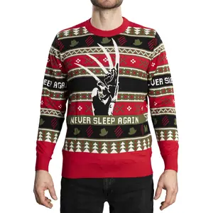 A Nightmare on Elm Street Freddy Krueger Never Sleep Again Knitted Ugly Christmas Sweater - Officially Licensed