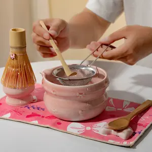 8-Piece Japanese Matcha Tea Set, Style Tea Bowl and Whisk Gift Box, Traditional Ceremonial Tea Accessories Kit, Tea Making Tools