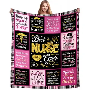1PC nurse blanket, gifts for women, cool nursing gifts, nurses, graduation gifts for women, nurses, best nurses day week, blanket