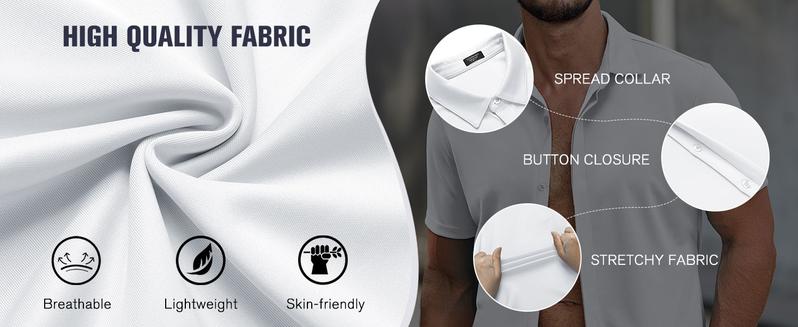 COOFANDY Fall Outfits Men's Shirt Wrinkle Free Dress Shirt Long Sleeve Button Menswear Stylish Casual