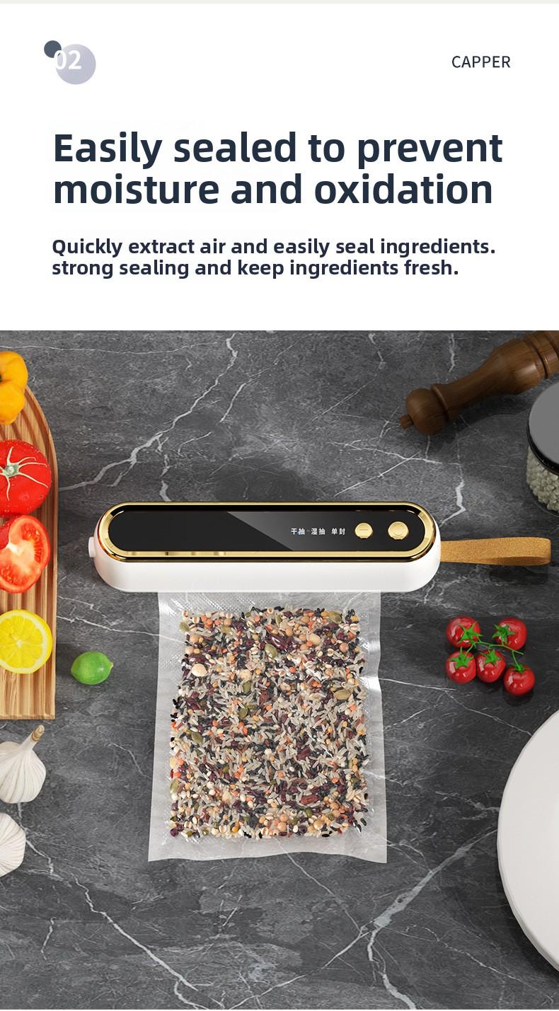 USB Portable Vacuum Sealer | Mini Food Sealer, Vacuum Preservation Machine, Kitchen Food Storage & Bag Sealer