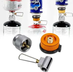 Gas Refill Adapter Kit for Camping Stoves - EN417 Lindal Valve Canister Refill Adapter Set for Propane/Isobutane/Butane Gas Tanks - Backpacking Stove Refill Valve with 3 PCS