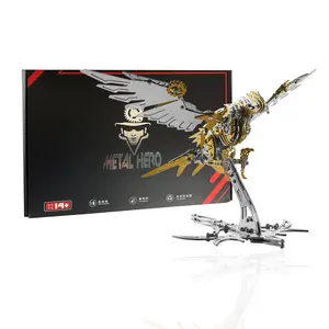 3D Puzzle Metal Assembly Model Kit, Easter gift, Educational STEM Gift Toy for Adults Teens, Falcon, 297 Pcs DIY ,4 Hours to Build, Ideal for Gifts and Decorations, Family game night, Included tools