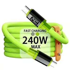 Radea 240w Super Fast Charging Cable, USB-C to USB-C Silicone Charger, Type C Charging, Compatible with 120w/100w, 480mbps High-Speed Transfer