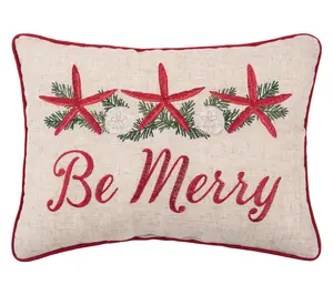 Be Merry Starfish Pillow by Valerie