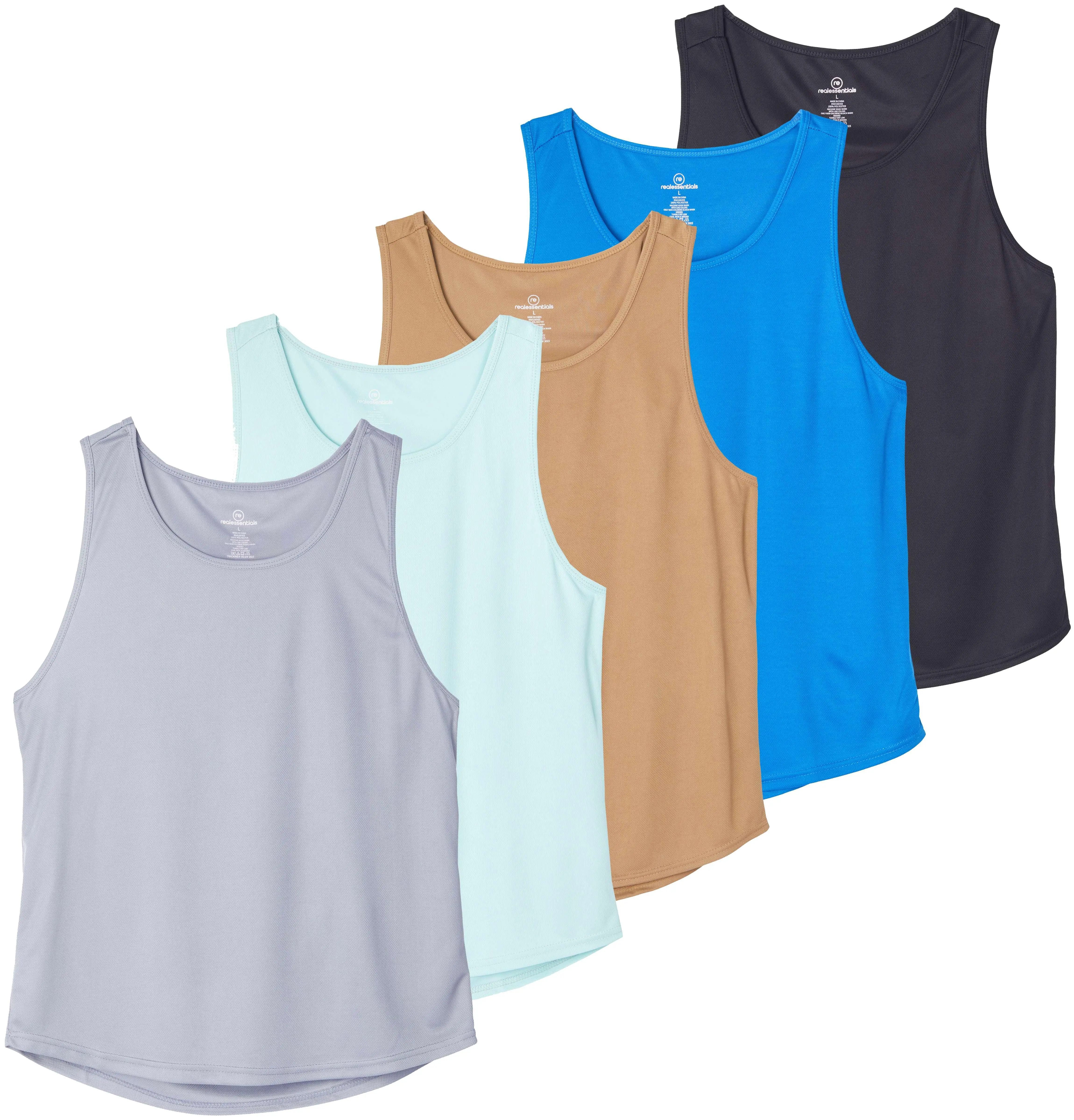 5 Pack Men's Mesh Muscle Tank Top Sleeveless Shirt Athletic Workout Gym
