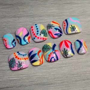 Custom Press-on Nails in Extra Short Round