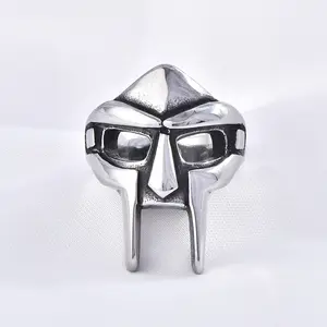 New Trendy Titanium Steel Men's Ring |   Vintage Mask Design Punk Jewelry