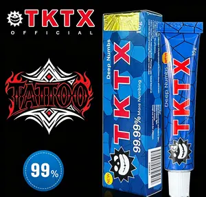 TKTX 99%-Tattoo Numbing Cream | 99% Ultra-Potent Numbing Formula | Pain Free Tatto | For Tattoo, Laser, Waxing & Microneedling |10g 99%Blue Edition