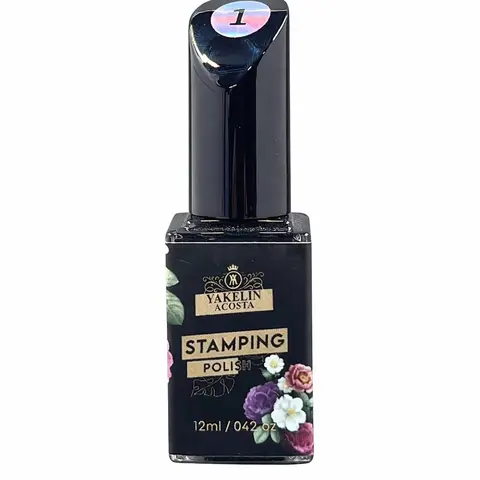 Highly Pigmented Nail Stamping Polish for Nail Art Plates – Professional Nail Design Stamp Polish – 12ml