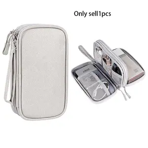 Multi-Layer Digital Accessory Storage Bag, Power Bank & Hard Drive Protector, USB Flash Drive Shield, Dustproof Data Cable Bag
