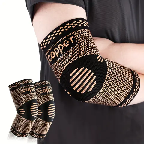 Unisex Adjustable Elbow Brace Compression Sleeve - Targeted Fit for Pain Relief, Tendonitis, Arthritis, Tennis Elbow, Gym Use, Black-L 1-Pair Pack, New Color Option for Arthritis Sufferers, L-1pair Size