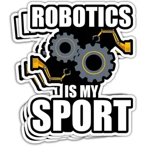 COMBO 3PCS Robot Engineering Programming Sticker, I Love Robotics Stickers, Engineer Robots Sticker Gift Decoration for Hard Hat Laptop