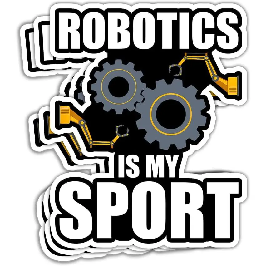 COMBO 3PCS Robot Engineering Programming Sticker, I Love Robotics Stickers, Engineer Robots Sticker Gift Decoration for Hard Hat Laptop