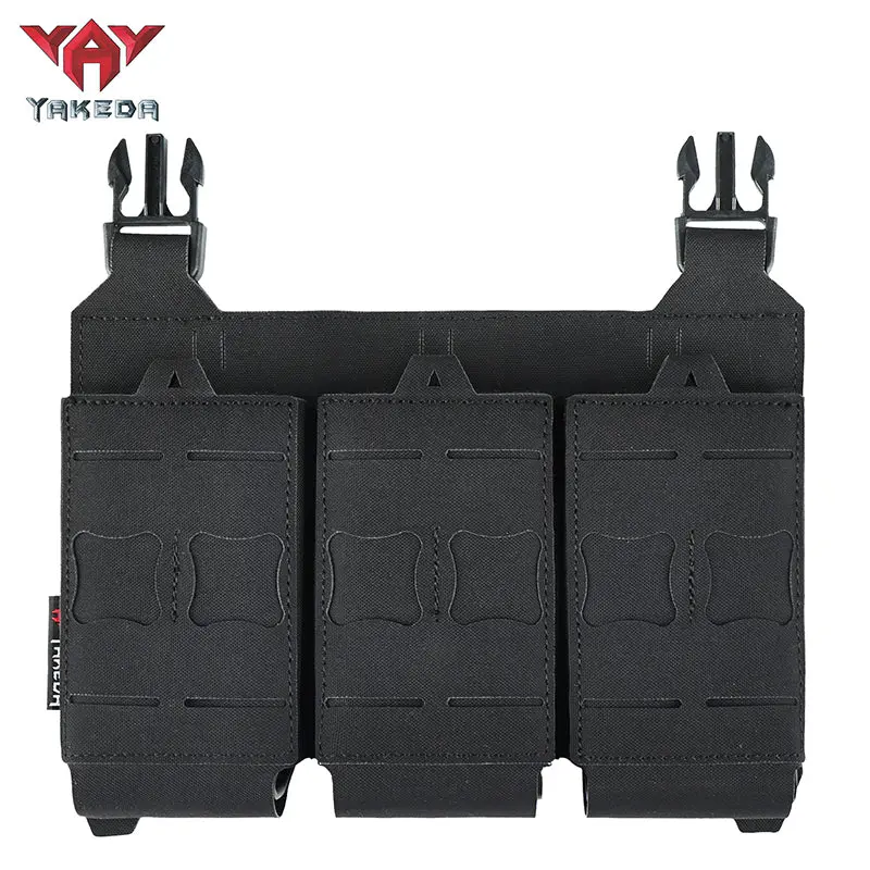 Men's Molle Tactical Nylon Triple Pistol Ammunition Bag YKD-0119 - Military Design, Molle System, Enhanced Carry Functionality, Fast Loadout Capability