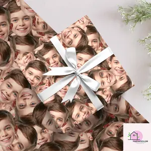 Custom Face Photo Wrapping Paper: Personalized Funny Gift Wrap
