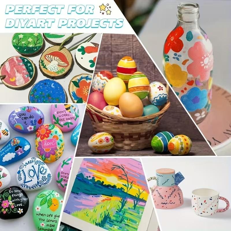 High-quality fade-resistant acrylic ink performs well for both indoor crafting and outdoor projects, keeping your artwork bright and long-lasting even in outdoor conditions