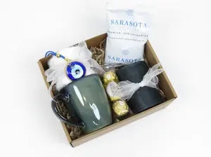 Gift Box with Coffee, Mug, and Chocolates