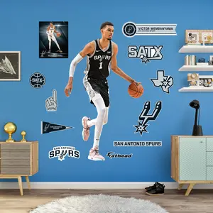 Victor Wembanyama - RealBig Icon Jersey Collection - Official NBA - San Antonio Spurs - Reusable Vinyl Wall Decals