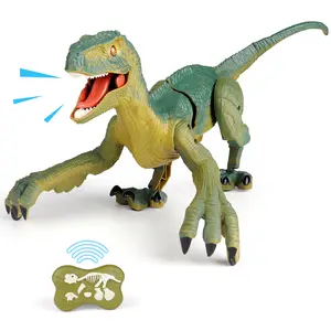 Realistic RC Velociraptor Dinosaur Toy for Kids – Interactive, Roaring Dino with Light & Sound | Ultimate Birthday Gift for Boys & Girls Ages 3-12