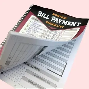 48-Month Budget Tracking Notebook – Monthly & Weekly Financial Planner, Personal Finance Organizer, Pink Notepad, Bill Checklist