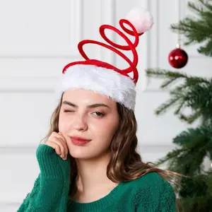 Christmas Spring Hat Funny Santa Claus Costumes Hats Headwear Santa Cap Christmas Party Supplies Props Santa Cosplay Hat