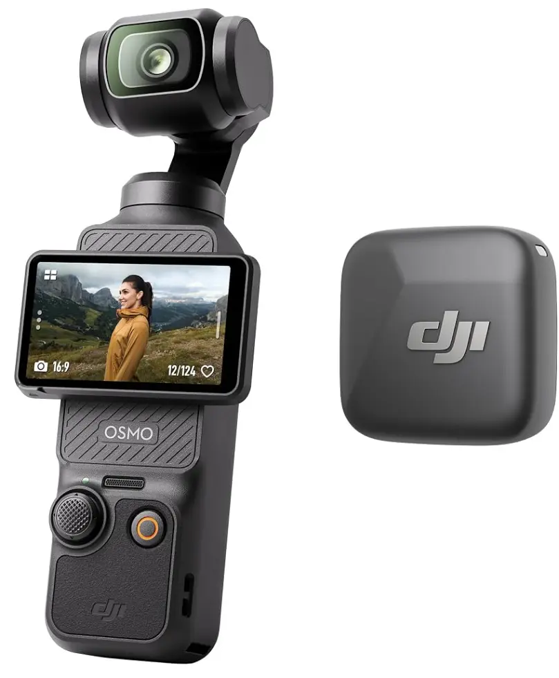 DJI Osmo Pocket 3 Vlog Combo, Vlogging Camera with 1'' CMOS & 4K/120fps for YouTube, Mic Mini Transmitter (Infinity Black)