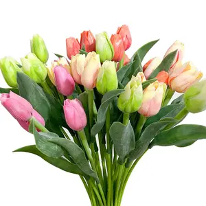 15pcs Artificial Tulips with Stems, High-Quality Faux Flowers, Perfect for Home Decor, Office Settings, Parties, Spring Wreaths, Wedding Bouquets, Centerpiece Arrangements, And Dining Table Embellishments