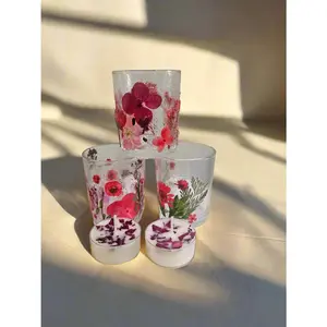 Fairy Tea Candles: Decorative Dried Flower Tea Candles and Votive Holders 2.5"x2"