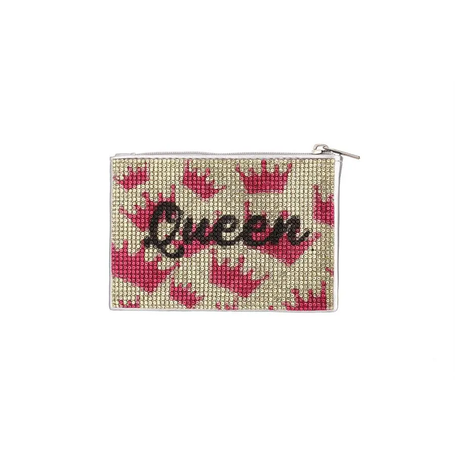 Women's Fantasy-Themed Coin Purse - Small Faux Leather Crown Wallet with Royal Crown Motif, Tassel Accent, Thematic Look (Fantasy-Themed Women's Wallets), Compact Storage