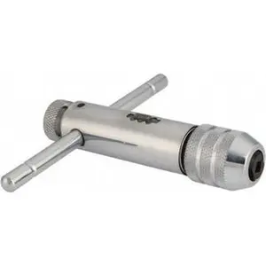 IRWIN Ratchet Tap Wrench - Ratchet-Type T-Handle, 1/4 to 1/2" Tap Capacity, 4" Overall Length (OAL), Model 21102