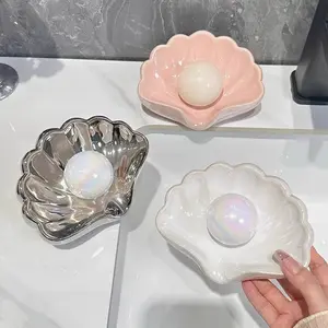 Shell Soap Dish, Bathroom Soap Tray, Soap Drain Box, Soap Saver, Creative High-End Luxury Soap Holder, Wholesale Soap Boxes, Bathroom Essentials Accessories