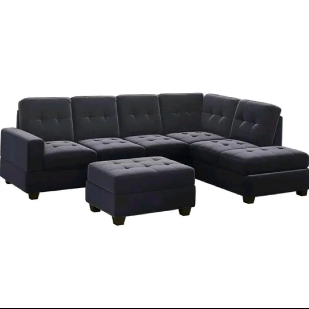 Modern Sectional Sofa W/ Reversible Chaise, L Shaped Couch Set W/ Stora...