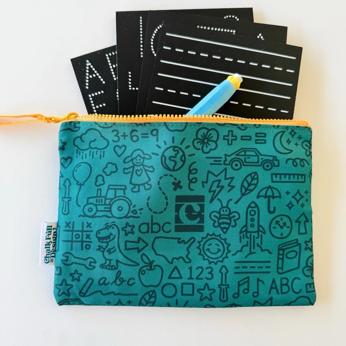 Trace and Erase Chalkboard Early Learning Set Chalk Full of Design