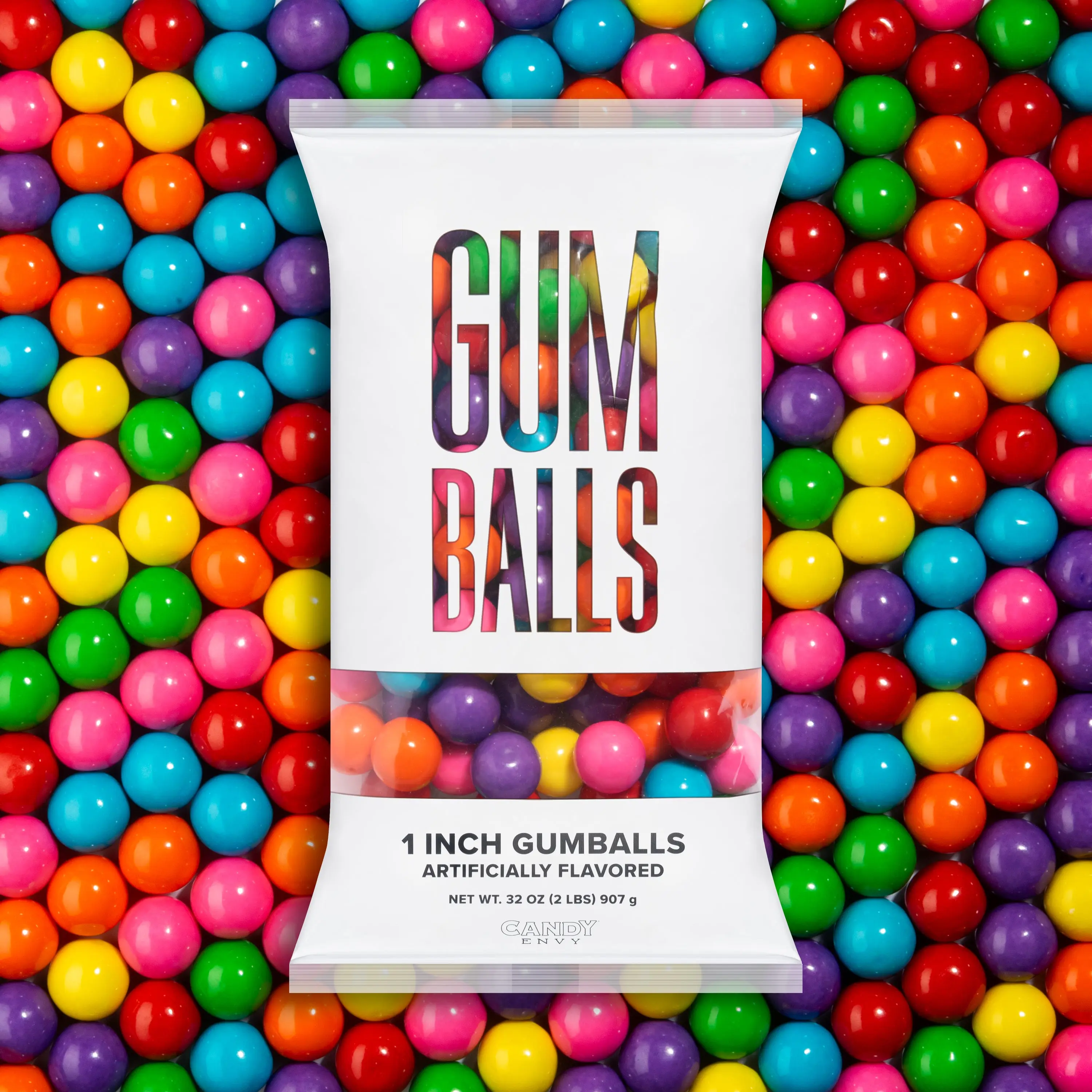 Assorted "Rainbow" 1 inch Round Gumballs Assorted "Rainbow" 1 inch Round Gumballs