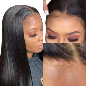 EverGlow Human Wig Women Straight Swiss Lace Wig