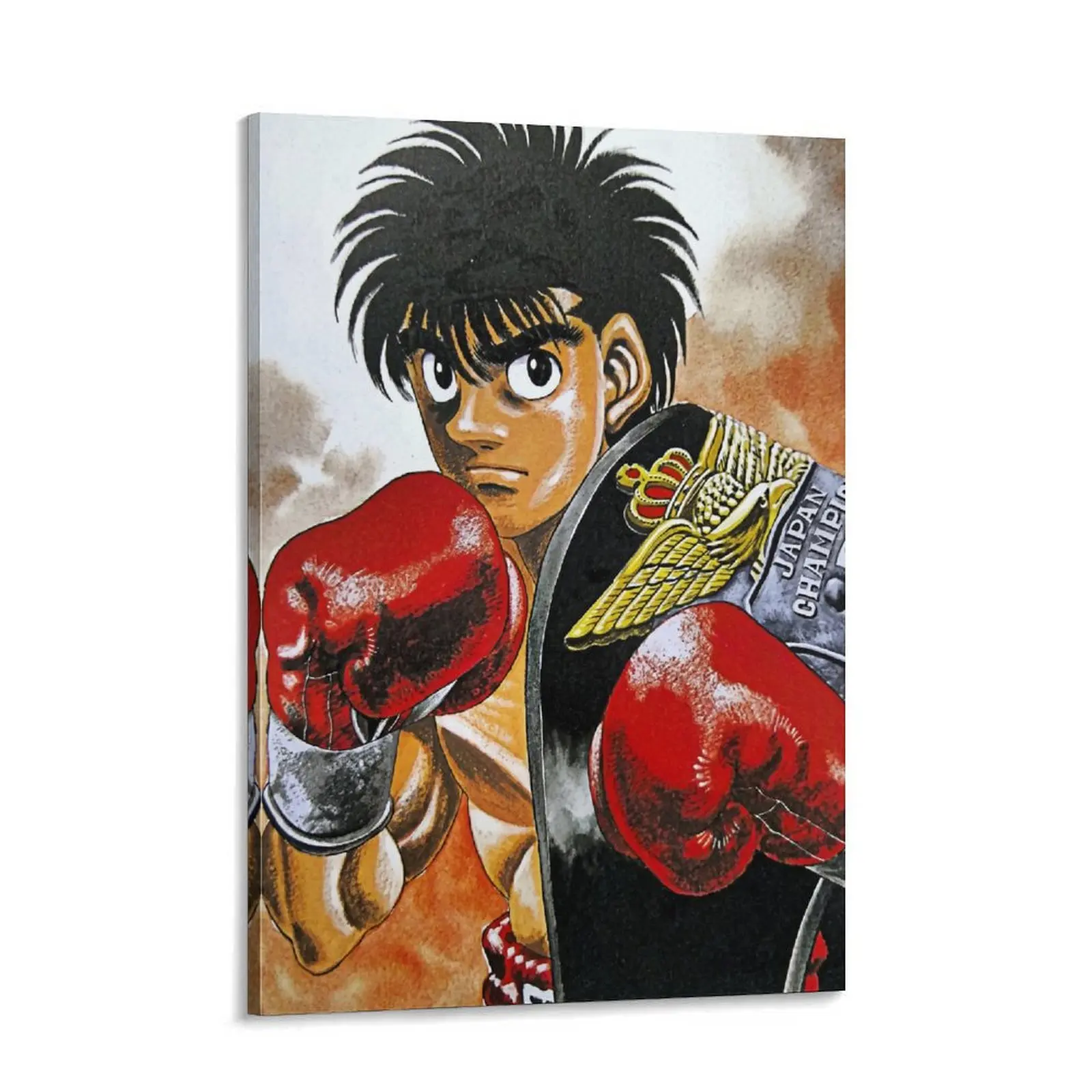 Hajime no Ippo Boxing Canvas Wall Art | Champion Fighter Manga Poster for Gym Decor, Motivational Wall Art & Man Cave Decor,Boxing Fighter Wall Art | Vintage Manga Canvas Poster for Home Gym Decor, Office, Bedroom & Man Cave