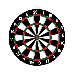 Double-Sided 15-Inch Dartboard with Heavy-Duty Hanger - All-Ages Family Game for Endless Fun