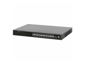 Eaton Tripp Lite Series 24-Port Managed Gigabit Ethernet Switch with PoE+ Layer 2 1 Gbps 2x GbE SFP Ports 370W PoE 1U Rack/Desktop - NGS24C2POE-1