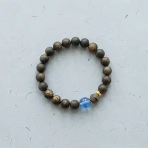Agarwood × Aquamarine Grounding Bracelet