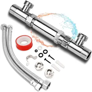 Sensor Valve Kit for Instant Hot Water Recirculating Pump Bypass Valve 304 Stainless Steel Directly Replace The Old Plastic Version