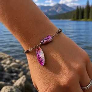 Purple Spinner Lure Bracelet