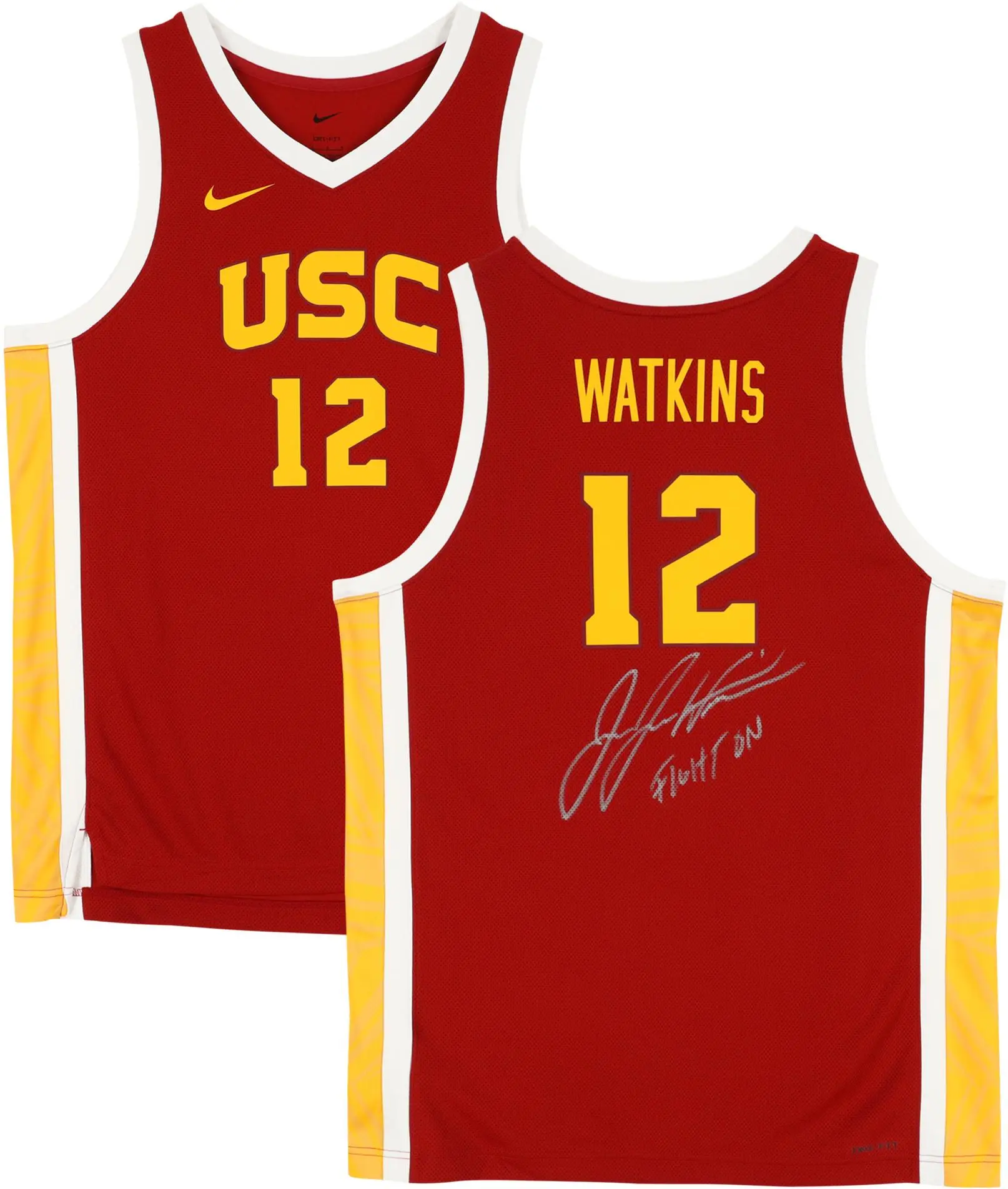 JuJu Watkins USC Trojans Autographed Nike Cardinal Replica Jersey with "Fight On!" Inscription - Fanatics Authentic Certified