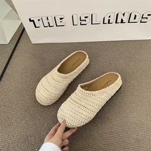 Women's French-Style Closed-Toe Mules — 2026 Summer Collection: Trendy Bohemian-Inspired, Niche Design with Cutout Details