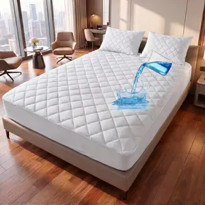 Waterproof Mattress Protector Cover Set – 16-Inch Deep Pocket, Diamond Quilted, Brushed Microfiber Fabric – Noiseless, Non-Slip, Machine Washable, for Home, Dorm, Hotel – Fits Twin/Full/Queen/King, Diamond Quilt, Mold Resistant