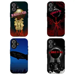 FL-Scarfac3 "The World Is Yours" Aesthetic Phone Case, 80s Movie Iconic Quote Case For iPhone 11 12 13 14 15 16 17 Air Pro Max for Samsung S26 S25 S24 S23 S22 S21 Case,Gift for fans