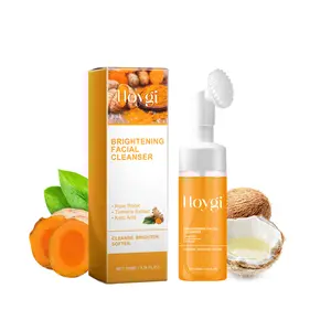 HOYGI Brightening Turmeric Facial Cleanser – Gentle Face Wash for Acne-Prone Skin, Moisturizing, Pore Cleansing and Skin Glow Enhancement